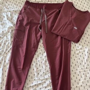 Figs Women's Burgundy Joggers